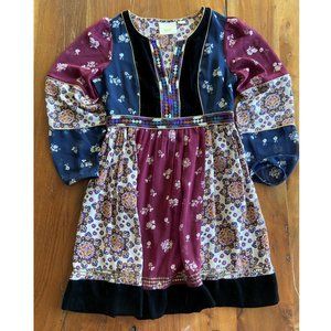 Mixed Media Bohemian Anthropologie Dress (Maeve), Small